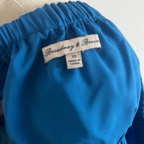 Madewell Silk Aqua Strapless Dress 10 - Picture 4 of 4